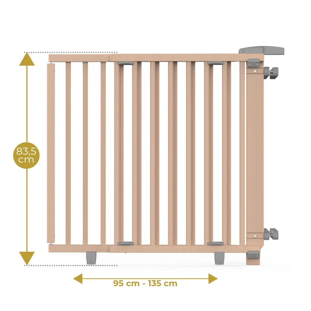Stair Safety Gate 2733/2735 for openings 67-135cm in wood