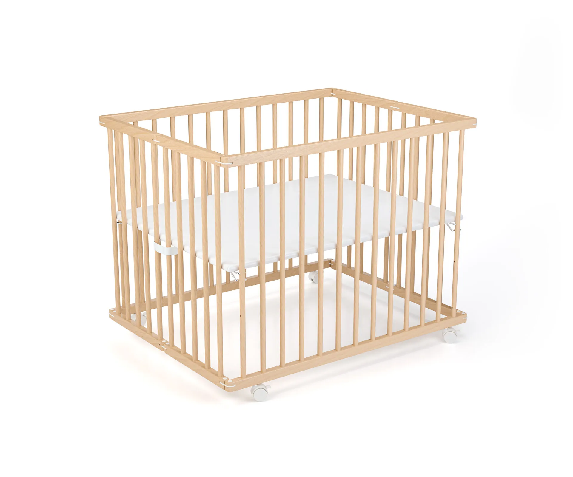 Playpen Leon, 75 x 95 cm, foldable and with wheels