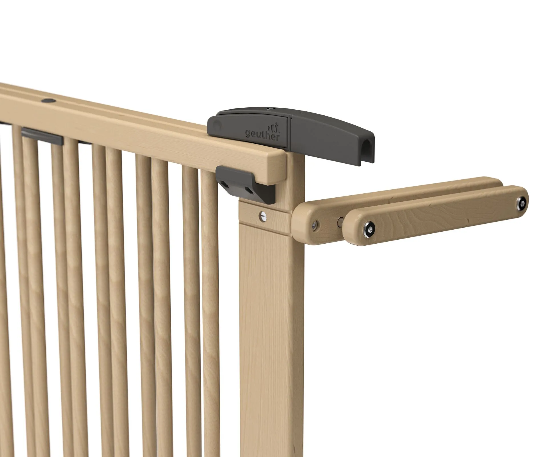 Round bar Stair Safety Gate 2733/2735 for openings 67-135cm in wood